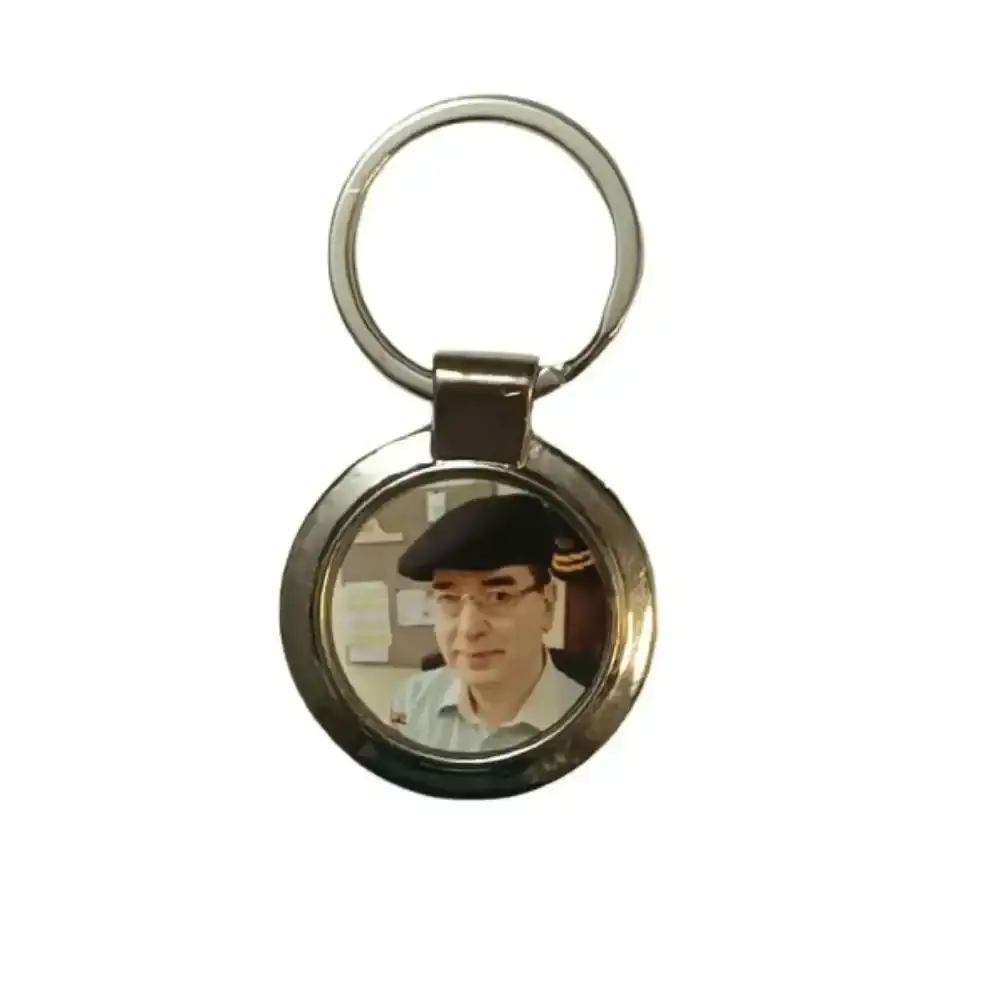Personalized Metal Keychain Name and Photo